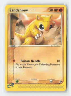 Sandshrew 75/100 Common Sandstorm Pokemon Moderately Played - Image 1