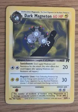 Pokemon TCG Dark Magneton Team Rocket 28/82 Regular Unlimited Rare - Image 1