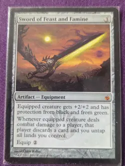 MTG Sword of Feast and Famine - Mirrodin Besieged - Image 1