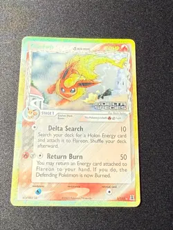 Pokemon TCG Flareon Delta Species 5/113 Delta Species Reverse Holo Stamped - Image 1