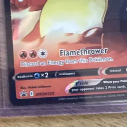 Pokemon Lance's Charizard V Promo Full Art Holo SWSH133 Sword & Shield 220HP - Image 4