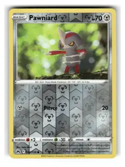 Pawniard 092/159 Common Crown Zenith Pokemon Reverse Holo Near Mint - Image 1