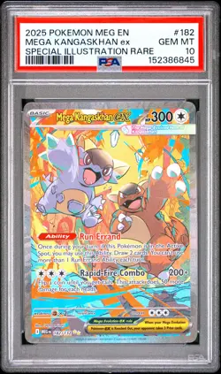 2025 POKEMON MEG EN-MEGA EVOLUTION #182 MEGA KANGASKHAN EX PSA 10 - Image 1