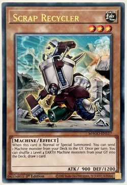 MAGO-EN117 Scrap Recycler - Gold Rare 1st Edition Near Mint YuGiOh Card - Image 1