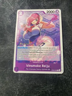 One Piece TCG Vinsmoke Reiju Pre-Release Gold Stamp C OP06-068 Wings Of The Capt - Image 2