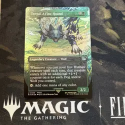 Torgal A Fine Hound (Borderless) Final Fantasy Foil MTG Magic The Gathering MINT - Image 1