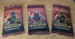 MTG Magic the Gathering Hour of Devastation Booster Pack X3 Factory Sealed 630509514243 - Image 1