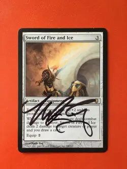 MTG - 1x Sword of Fire and Ice - Darksteel - signed by Mark Zug - Image 1