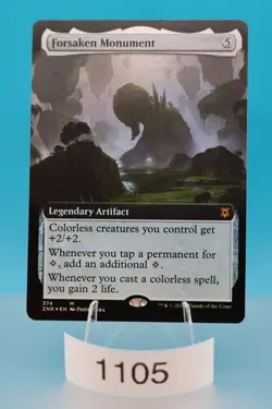 MTG Forsaken Monument (Extended Art) Zendikar Rising Foil #374 - Image 1
