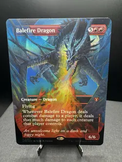 MTG Commander Masters Balefire Dragon Borderless Foil NM! - Image 1