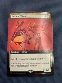 MTG Horned Sliver (Extended Art) - Secret Lair Drop Series (SLD) NM Foil - Image 1