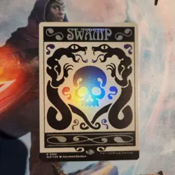 MTG Swamp Foil Secret Lair Alien Auroras 0890 Bonus Card Drop 2024 - Image 1