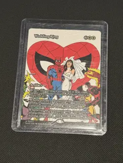 Wedding Ring Borderless Poster FOIL NM Marvel Spiderman MTG MAGIC THE GATHERING - Image 1