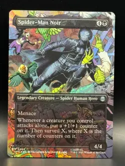 Spider-Man Noir (Borderless) 204 Marvel Magic: The Gathering Foil NM - Image 1