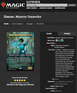 2024 MTG Magic the Gathering Duskmourn House of Horrors Zimone Mystery Unraveler - Image 3