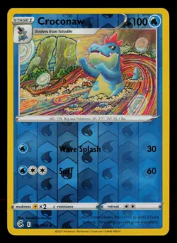 Croconaw 056/264 Uncommon Fusion Strike Pokemon Reverse Holo Near Mint - Image 1