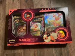 Pokemon TCG: Flareon VMAX Premium Collection Box Factory Sealed SHIPS SAME DAY - Image 1
