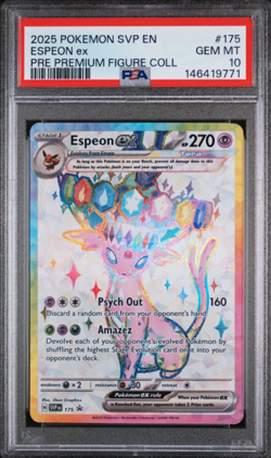 2025 POKEMON SVP EN-SV BLACK STAR PROMO #175 ESPEON EX PSA 10 - Image 1