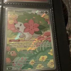Pokemon Shaymin 185/182 Sv10 Destined Rivals Holo Illustration Rare 80 HP Flowe… - Image 1
