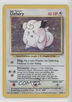 Clefairy Holo Pokemon Base Set #5 1999 - Image 1