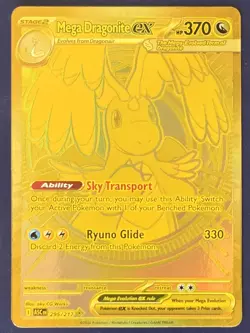Pokemon Ascended Heroes Mega Dragonite EX Gold 295/217 - Image 1