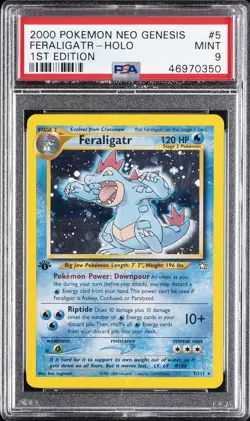 2000 POKEMON NEO GENESIS 1ST EDITION #5 FERALIGATR-HOLO PSA 9 - Image 1