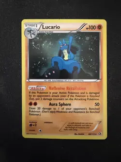 Lucario 80/113 Holo Holo Rare Legendary Treasures Pokemon TCG - Image 1
