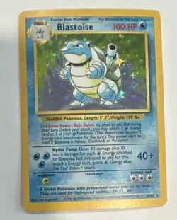 Pokemon Blastoise Base Set 2/102 Holo Rare 1999 English - Image 1