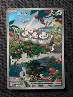 Starly 221/198 Illustration Rare Scarlet & Violet Pokemon Near Mint - Image 1