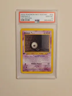 Unown Q - Pokemon Neo Destiny First 1st Edition #59 - Gem Mint PSA 10 - Image 2