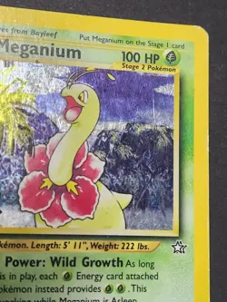 Meganium 11/111 Neo Genesis Unlimited Holofoil Holo Rare Pokemon TCG - Image 5