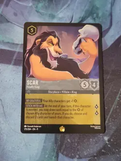 Disney Lorcana Scar Finally King 175/204 Cold Foil Fabled Legendary - Image 1