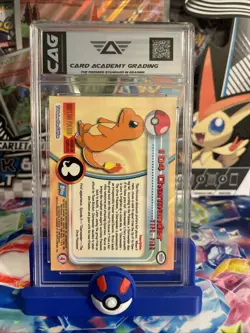1999 Charmander #04 Topps Pokemon Card TV Animation Edition CAG 8.5 - Image 2