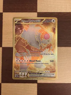 Pokemon TCG Twilight Masquerade Bloodmoon Ursaluna EX Hyper Rare Card 222/167 - Image 1