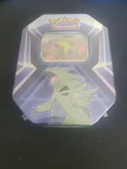 Pokemon Triple Whammy TYRANITAR Tin 3 Booster Packs 3 Foil Cards TCG Sealed - Image 1