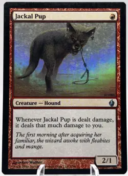 Jackal Pup 2/34 Foil PDS Fire & Lightning MTG MP - Image 1