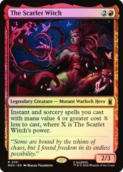 The Scarlet Witch Foil Marvel Super Heroes NM MTG - Image 1