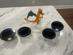 Pokemon TCG Hidden Fates Ultra Ball & Great Ball Deck Boxes. + Charizard Figure! - Image 2