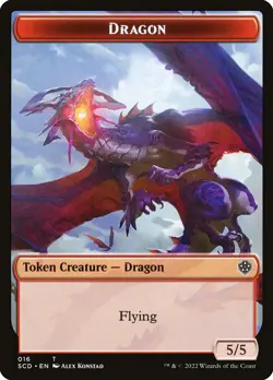 Dragon Token - #16 (5/5) - Starter Commander Deck - NM MTG - Image 1
