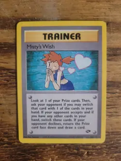 Pokemon TCG Misty's Wish Gym Challenge Unlimited Rare Card 108/132 LP 💧 - Image 1