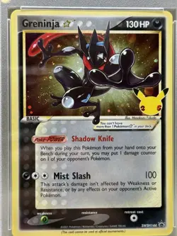 SWIRL X2 Greninja Gold Star SWSH144 PSA 8 Celebrations Promo Pokemon - Image 2