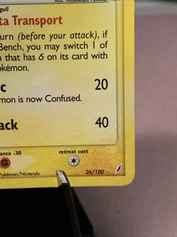 Pokemon TCG Pelipper 26/100 Reverse Holo EX Crystal Guardians Stamped MP- Crease - Image 3