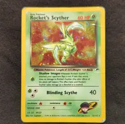 Pokemon TCG Rocket's Scyther 13/132 Gym Heroes 2000 Holo Rare 60 HP ENG - Image 1