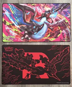 Pokemon Team Rocket’s Moltres UPC And Charizard UPC Playmats - Image 1