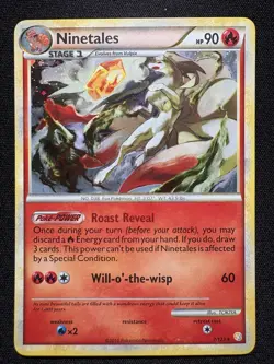 Ninetales 7/123 Heartgold & Soulsilver SWIRL NM Holo Rare Pokemon TCG 2010 - Image 1