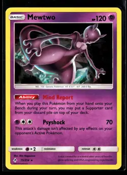 Pokemon Mewtwo 75/214 Cracked Ice Holo Unbroken Bonds - Image 1