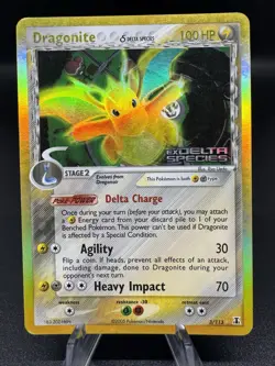 Pokemon TCG Dragonite EX Delta Reverse Holo 3/113 Delta Species - HP/Damaged - Image 1