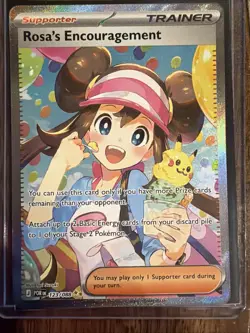 Rosa's Encouragement 123/088 Me03: Perfect Order Holo Pack Fresh NM Pokemon - Image 1