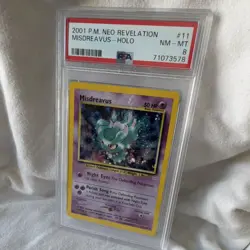 Pokemon Misdreavus Holo Rare Neo Revelation 11/64 Unlimited PSA 8 English - Image 1