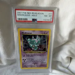 Pokemon Misdreavus Holo Rare Neo Revelation 11/64 Unlimited PSA 8 English - Image 2